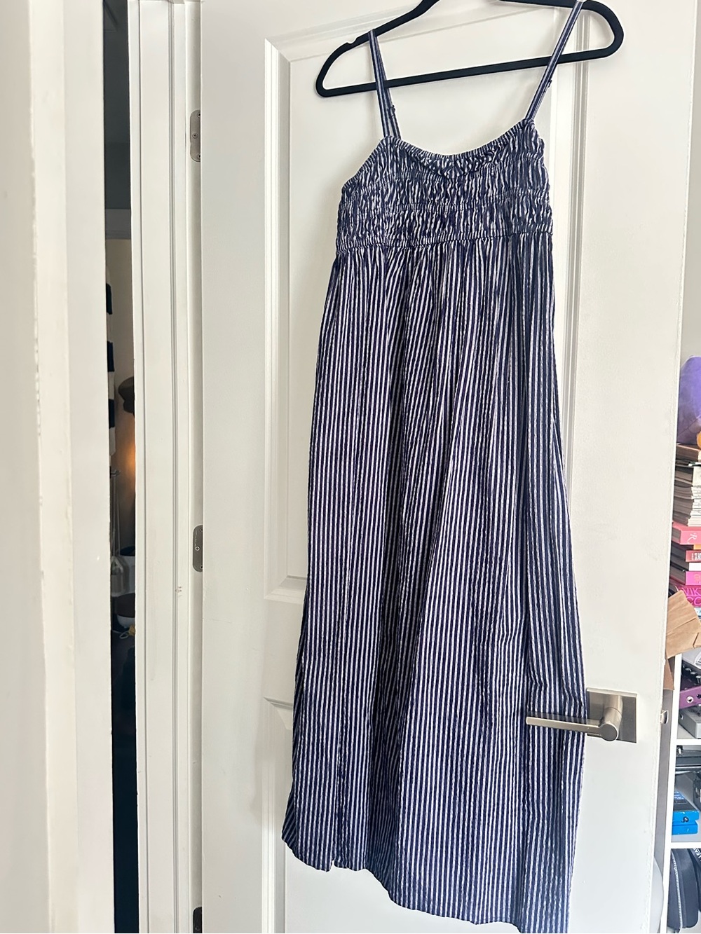 A new day blue white summer maxi dress, Size M